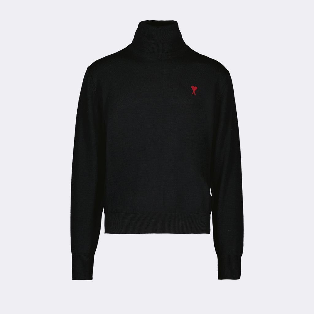 Maille Col roulé Ami de Coeur Ami PARIS Noir Homme