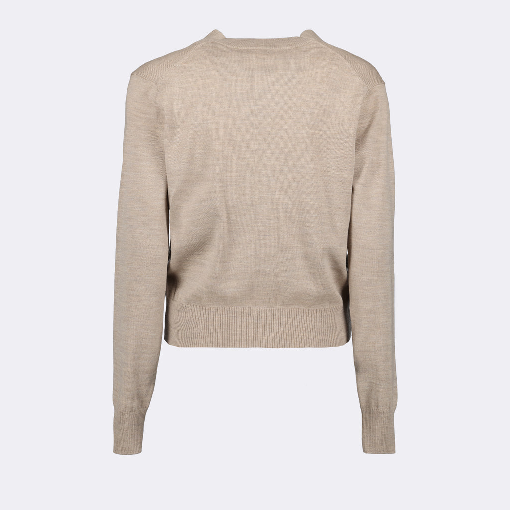 Maille Cardigan Ami de Coeur Ami PARIS Beige Femme