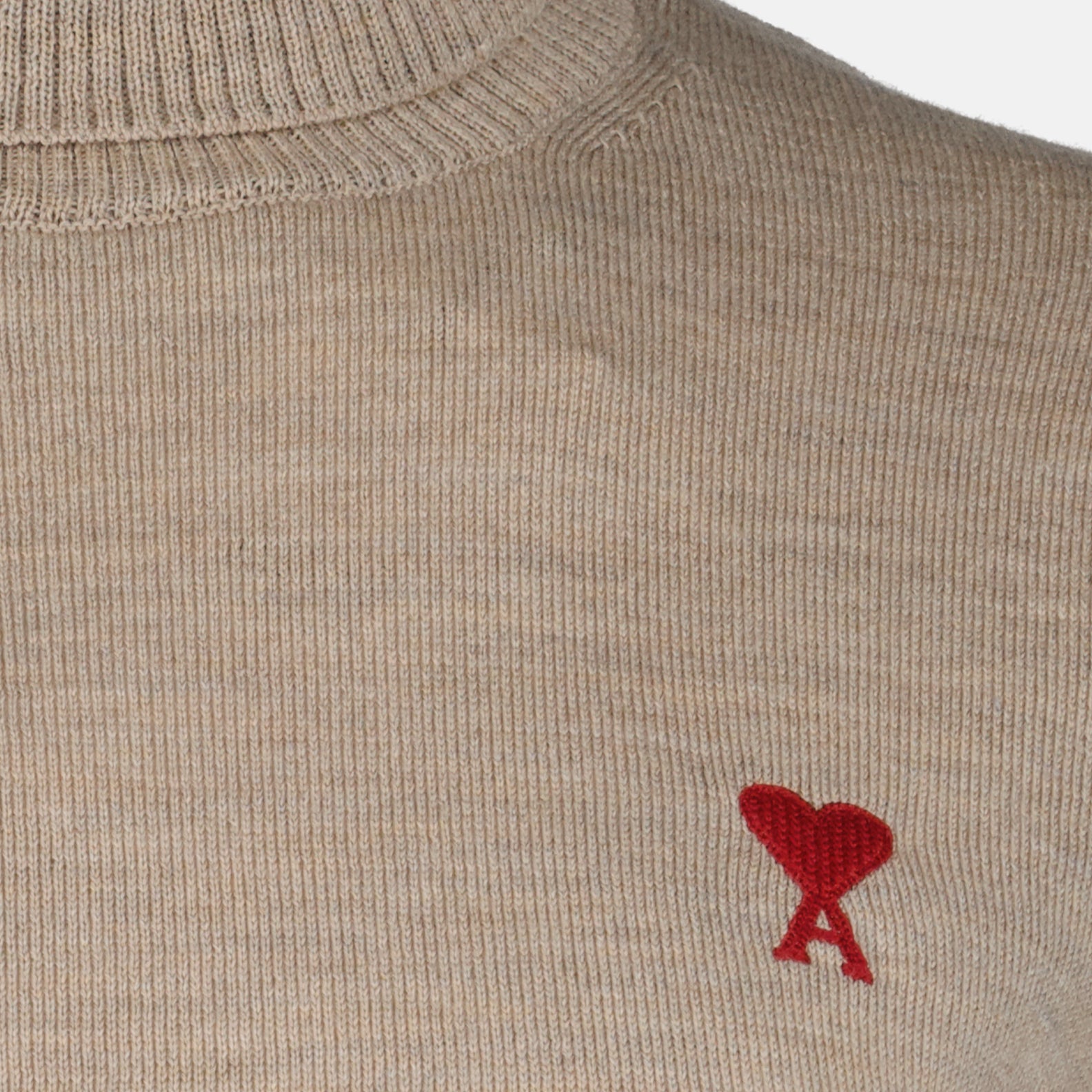 Maille Pull col roulé Ami de Coeur Ami PARIS Beige Femme