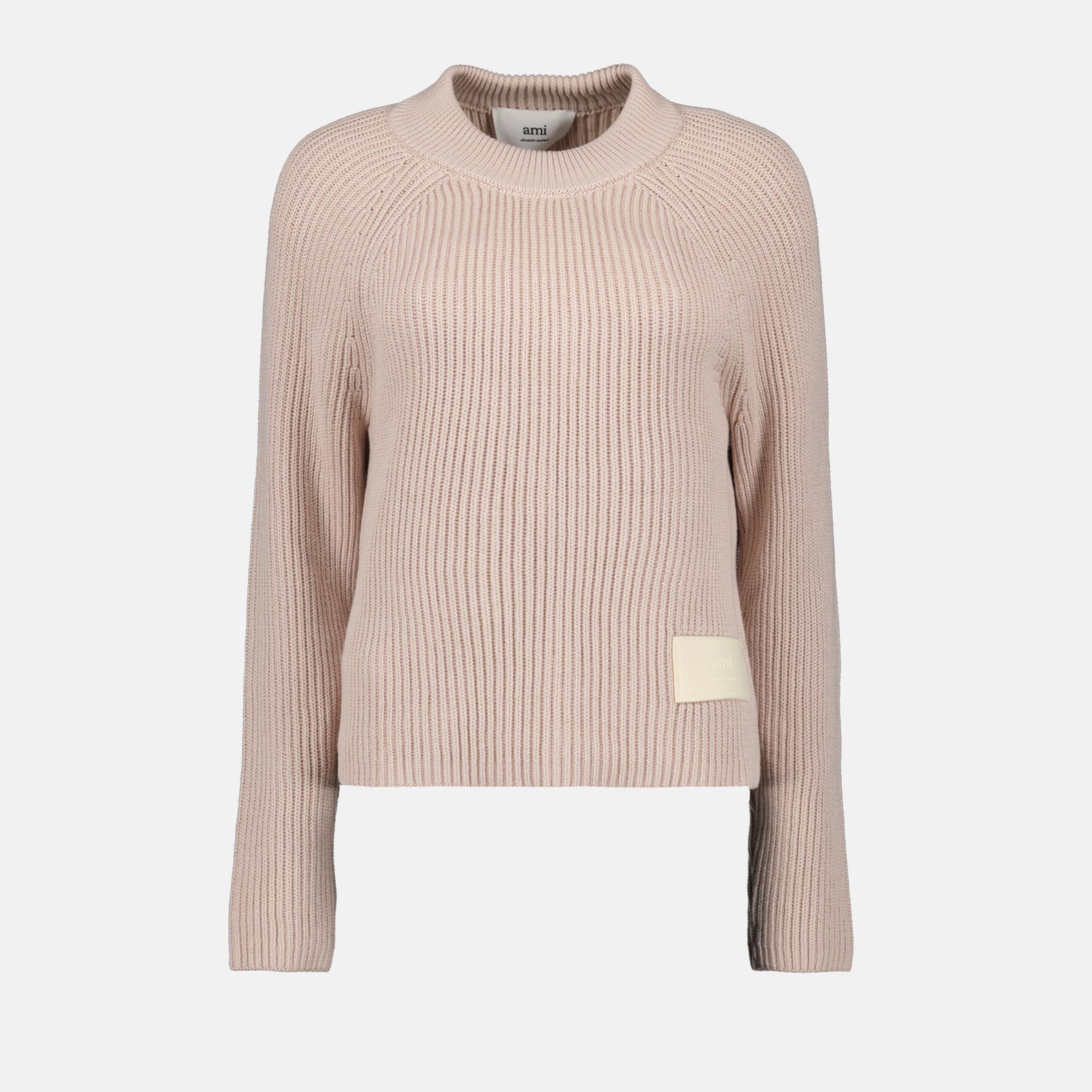 Maille Pull étiquette Ami PARIS Rose Femme