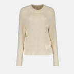 Maille Pull à étiquette Ami PARIS Beige Femme