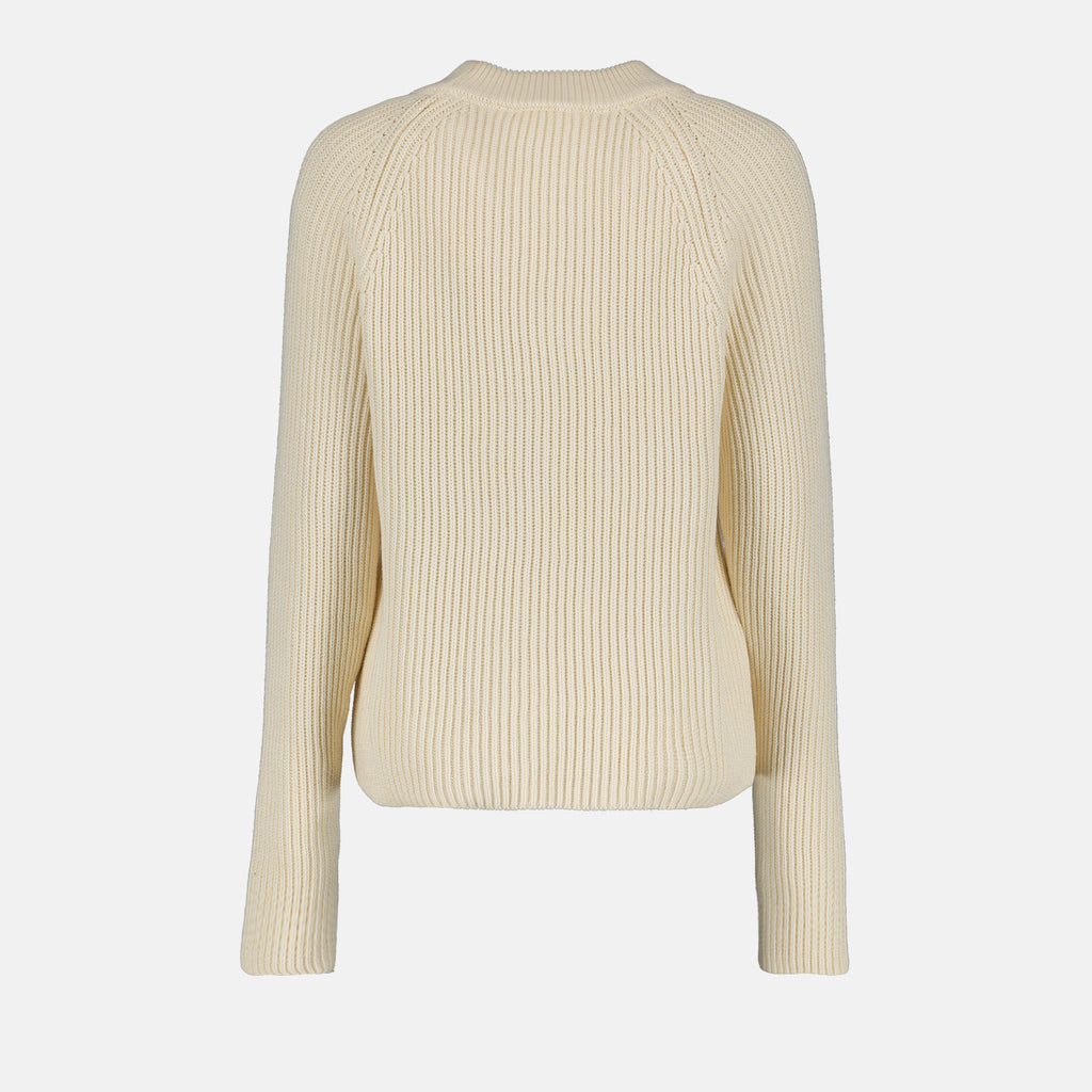 Maille Pull à étiquette Ami PARIS Beige Femme