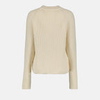 Maille Pull à étiquette Ami PARIS Beige Femme