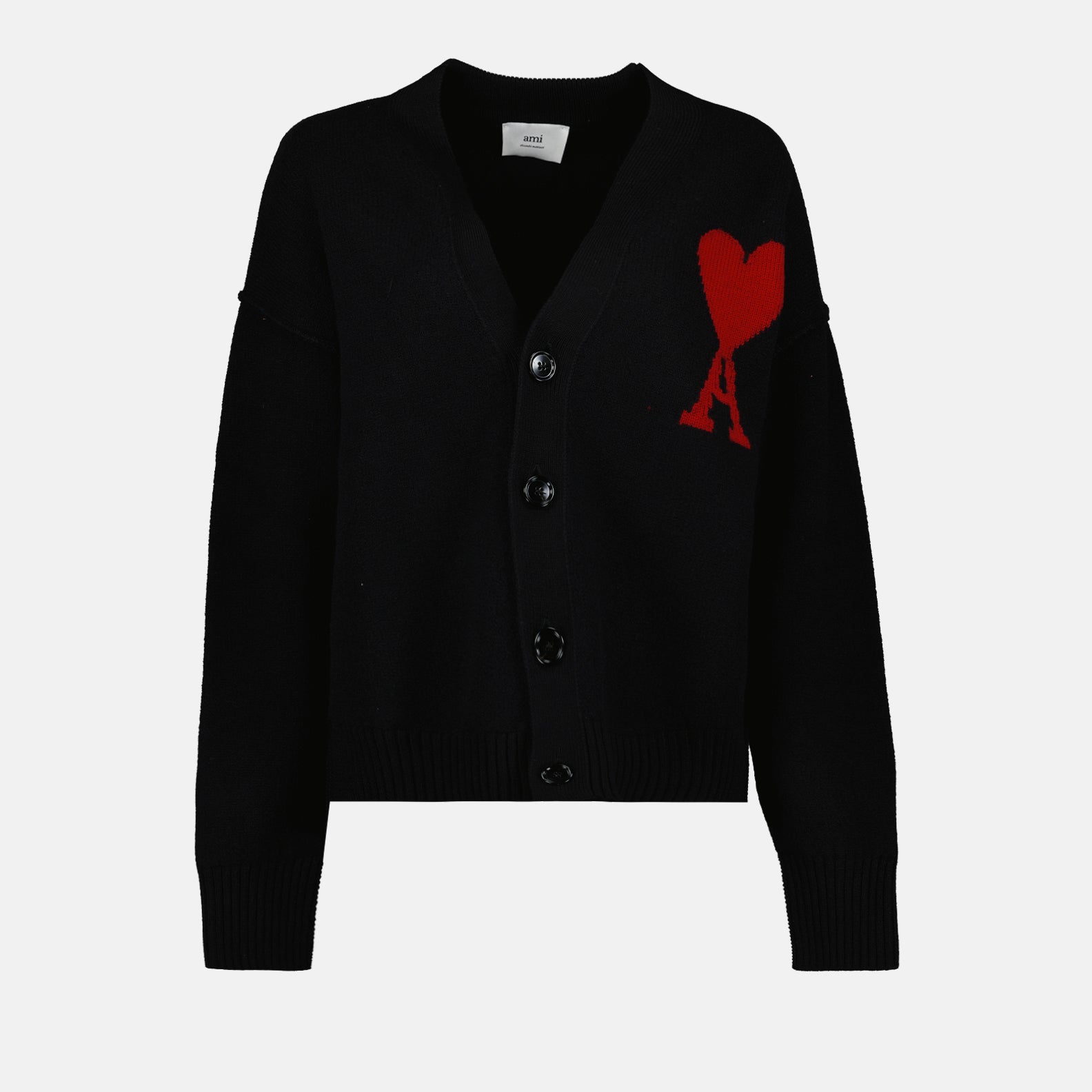 Malhas Cardigan Ami de Coeur Ami PARIS Preto Unissex