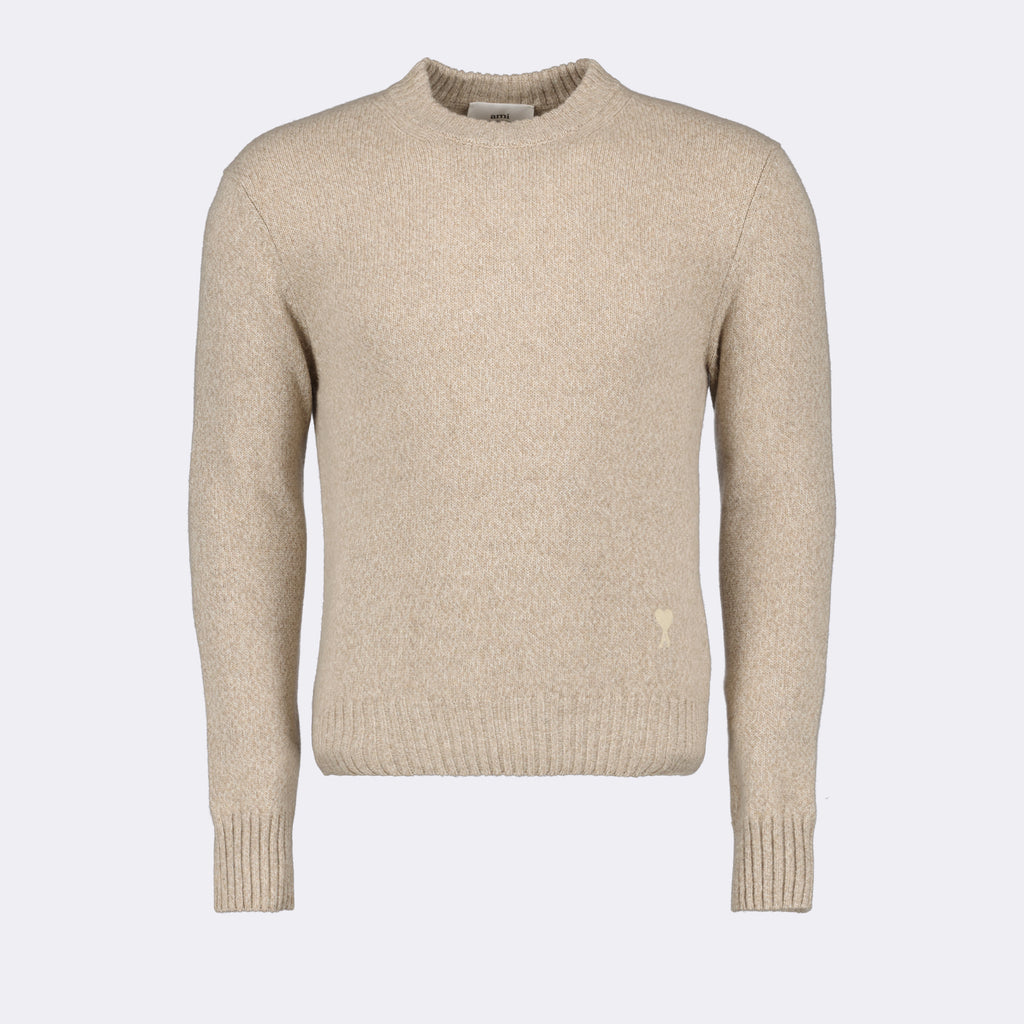 Maille Pull Ami de Coeur Ami PARIS Beige Homme