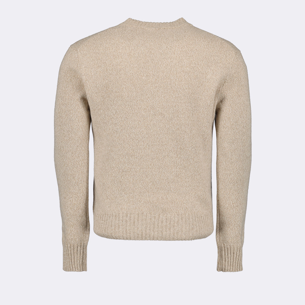 Maille Pull Ami de Coeur Ami PARIS Beige Homme