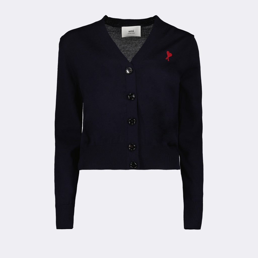 Knitwear Ami de Coeur Cardigan Ami PARIS Blue Women