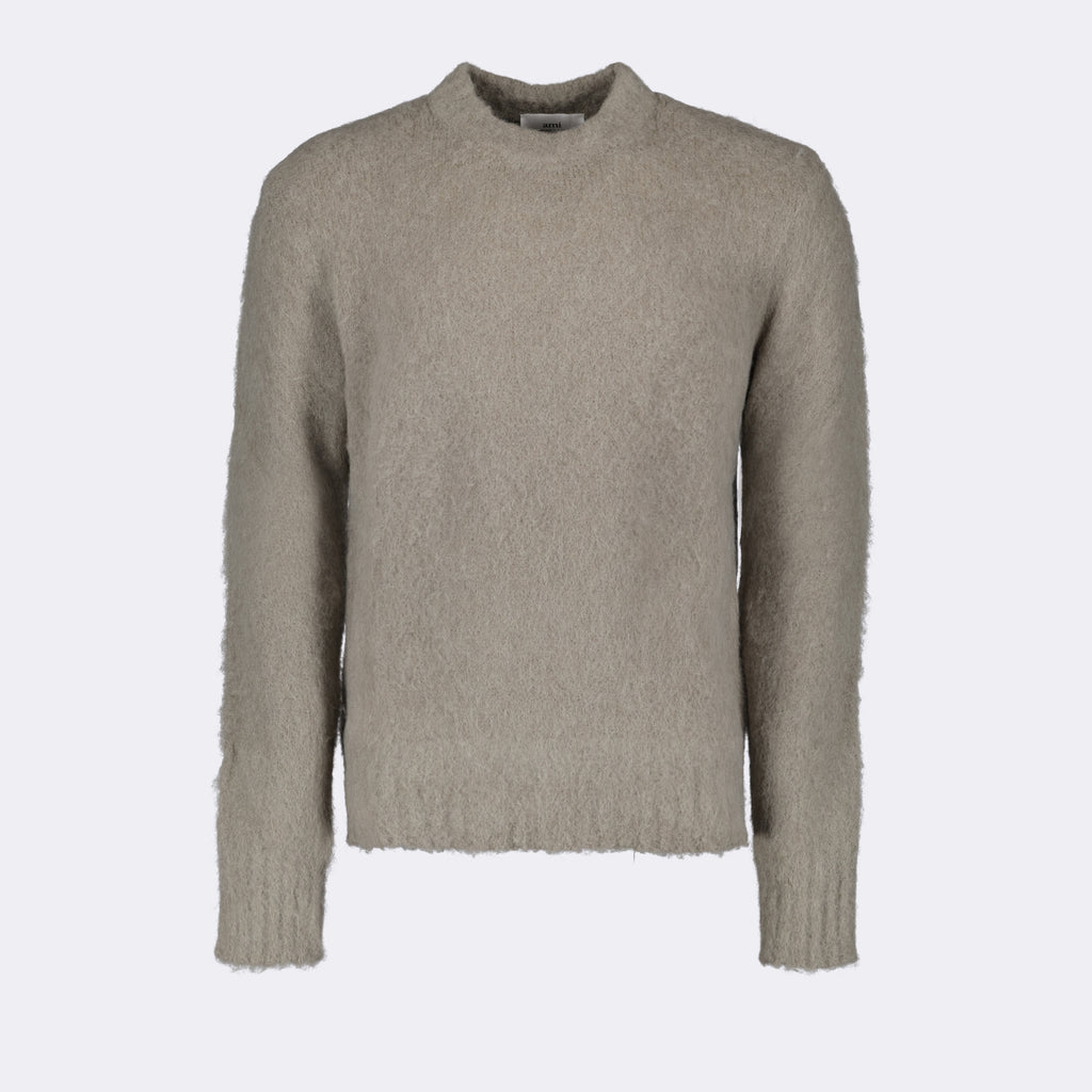 Maille Pull en alpaga Ami PARIS Beige Homme