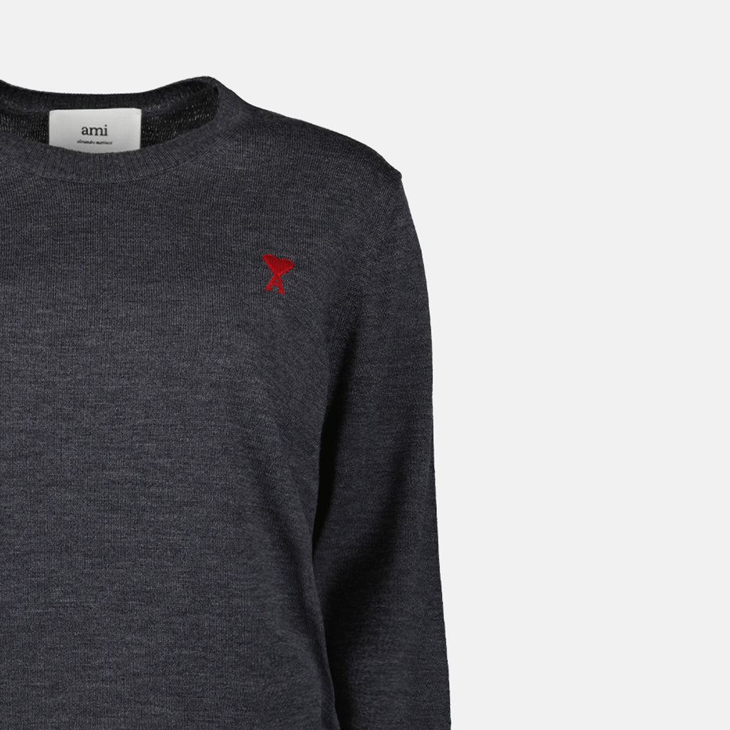 Maille Pull Ami de Coeur Ami PARIS Gris Femme