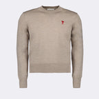 Knitwear Friend of Heart Sweater Ami PARIS Beige Man