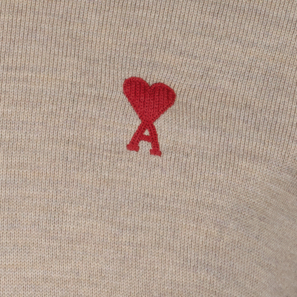 Knitwear Friend of Heart Sweater Ami PARIS Beige Man