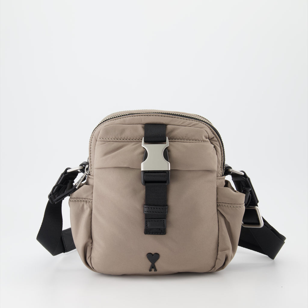 Crossbody bags Nylon shoulder bag Ami PARIS Brown Man