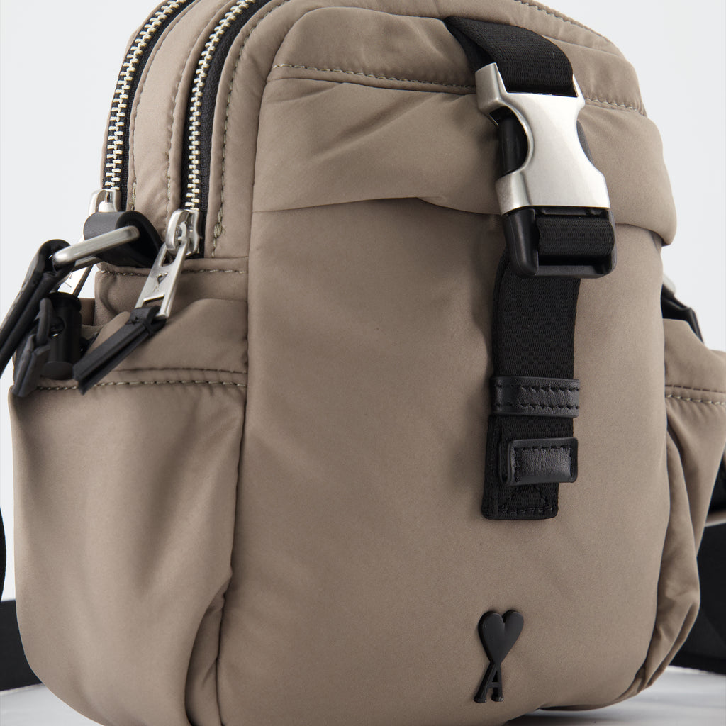 Crossbody bags Nylon shoulder bag Ami PARIS Brown Man