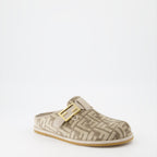 Open shoes Fendi Feel Mules Fendi Beige Women