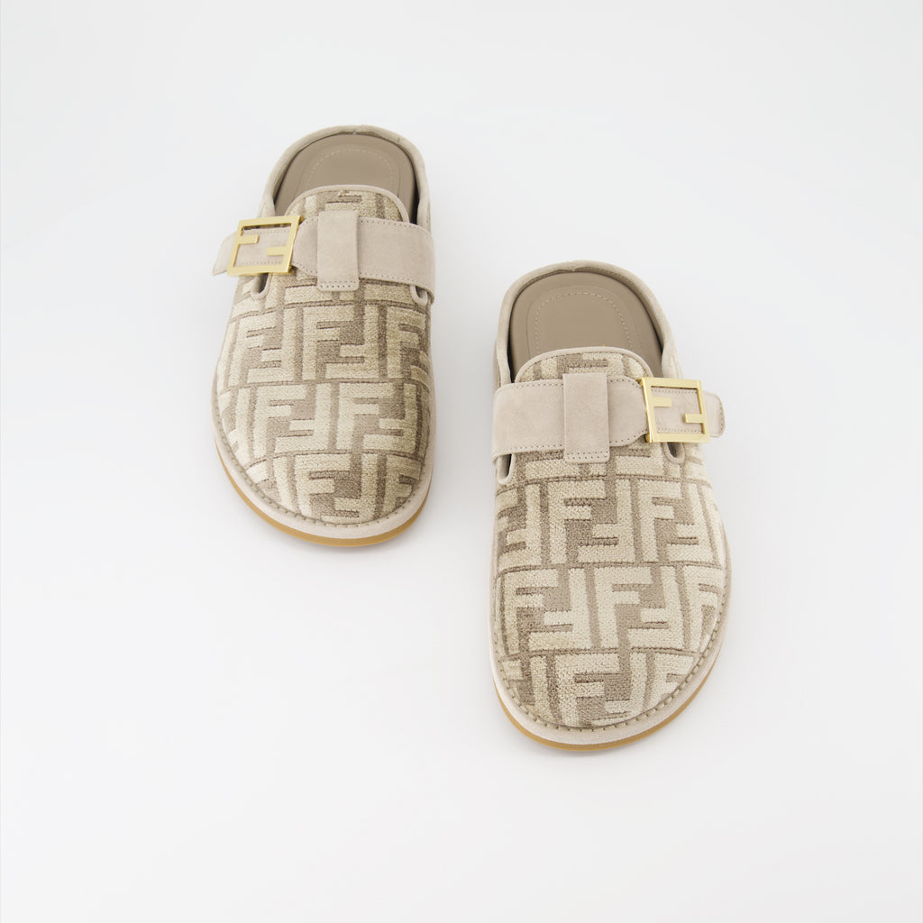 Open shoes Fendi Feel Mules Fendi Beige Women