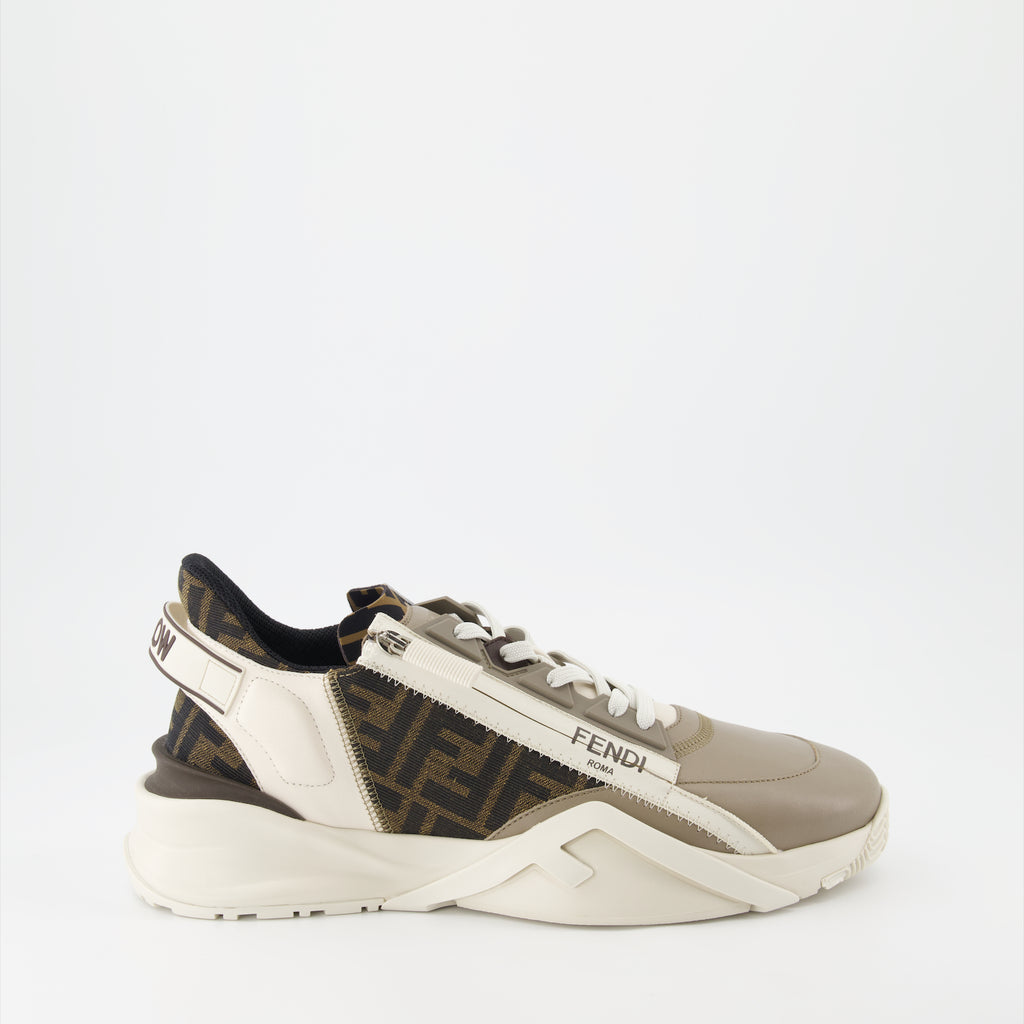 Sneaker Baskets Fendi Flow Fendi Beige Homme