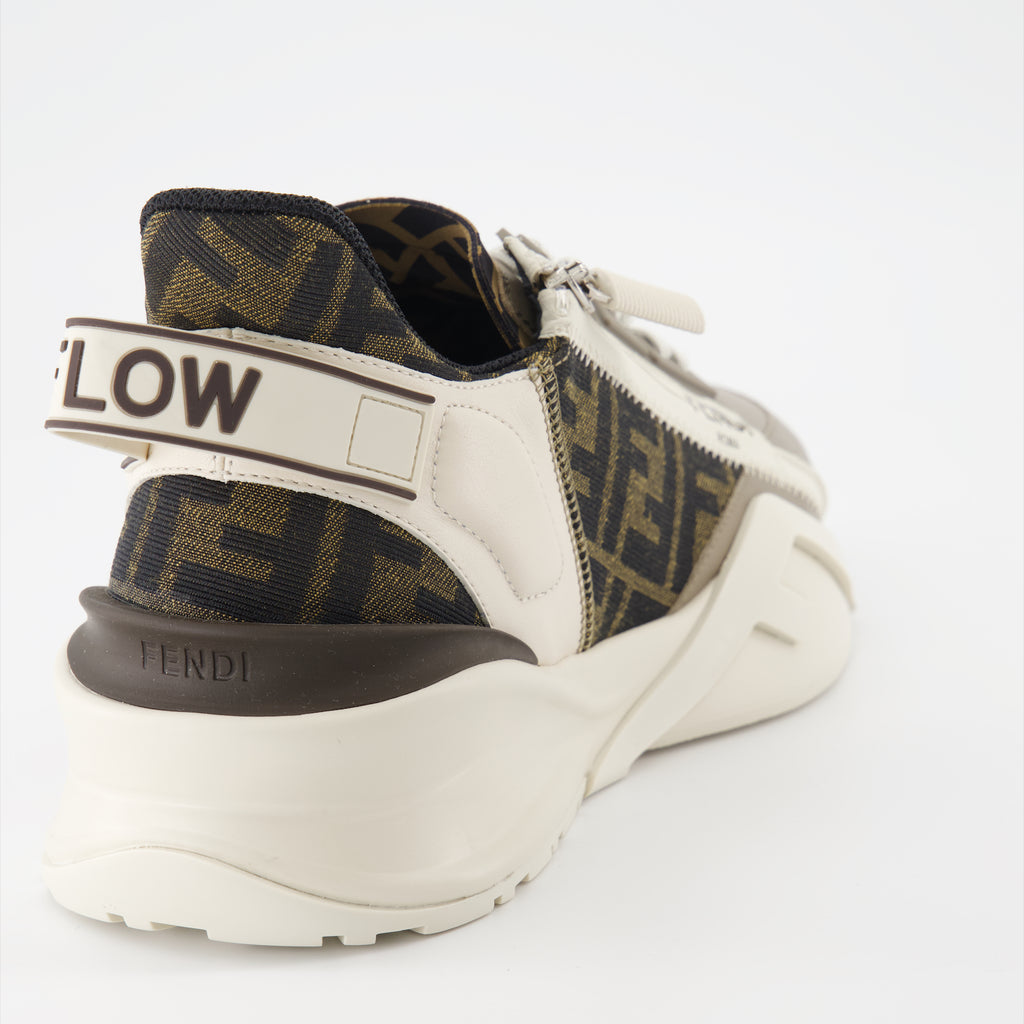 Sneaker Baskets Fendi Flow Fendi Beige Homme