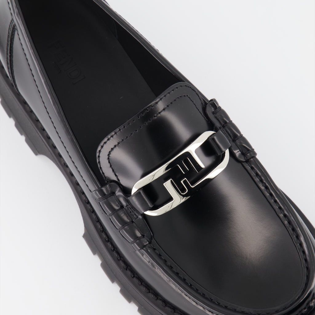 Mocassins Mocassins Fendi O'Lock Fendi Noir Homme