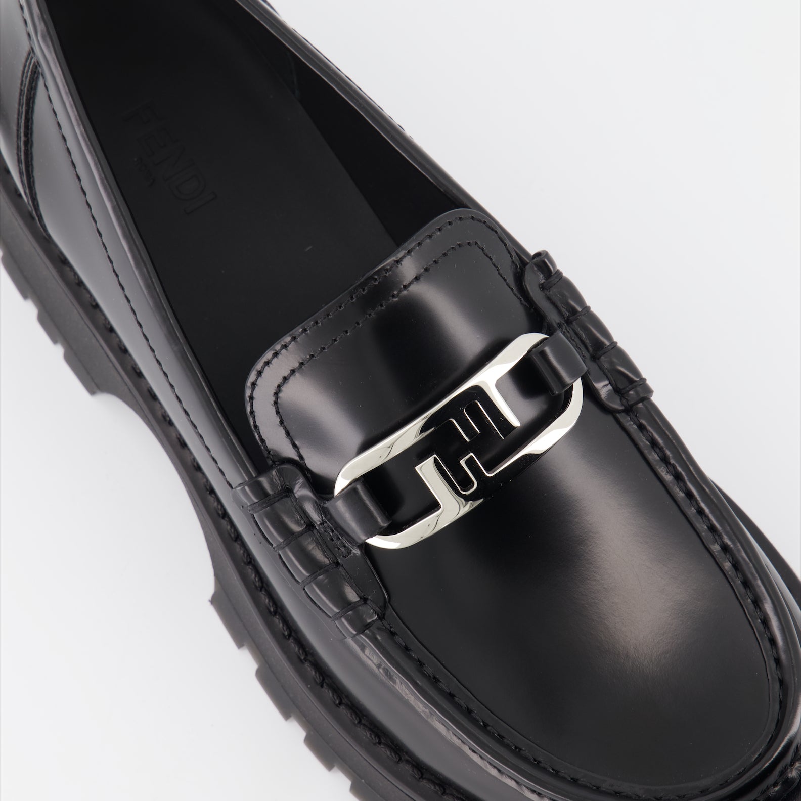 Mocassins Mocassins Fendi O'Lock Fendi Noir Homme