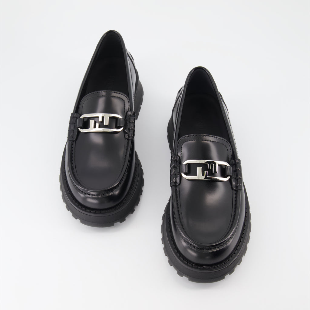 Mocassins Mocassins Fendi O'Lock Fendi Noir Homme