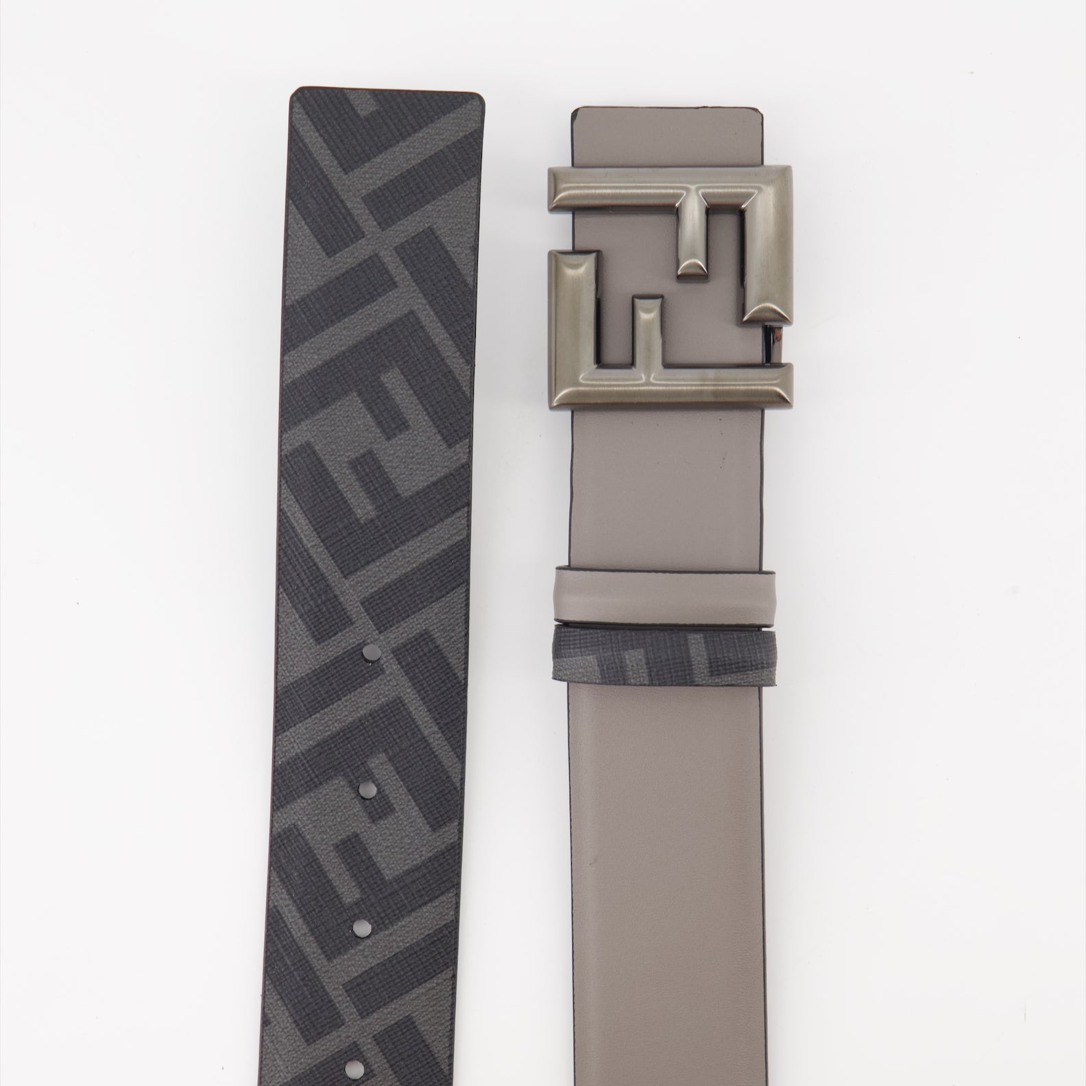Ceintures Ceinture FF Rounded Fendi Gris Homme