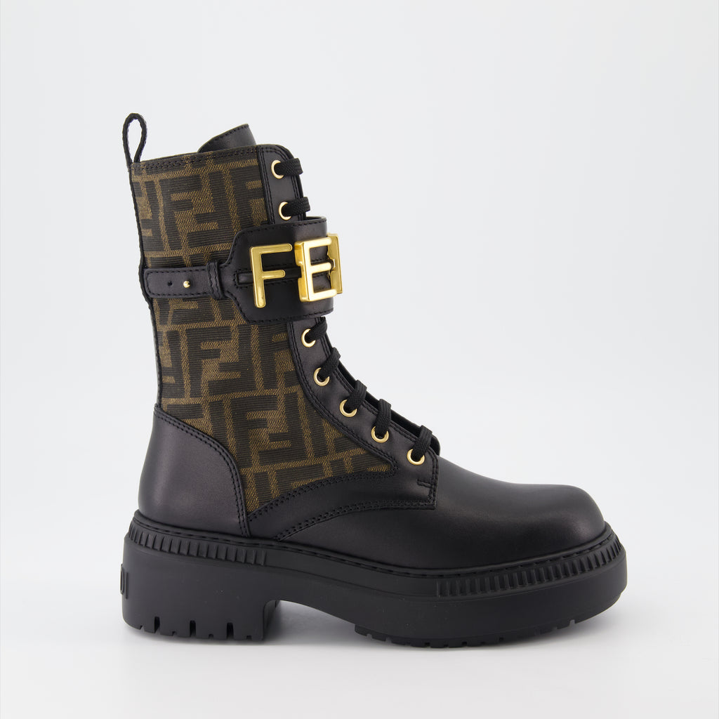 Bottes Bottes Fendigraphy Fendi Noir Femme