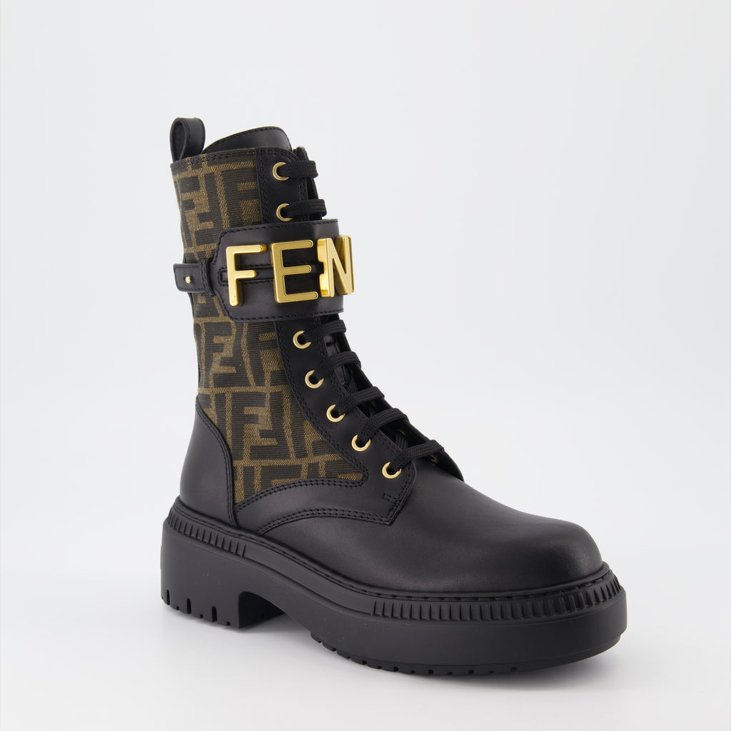 Bottes Bottes Fendigraphy Fendi Noir Femme