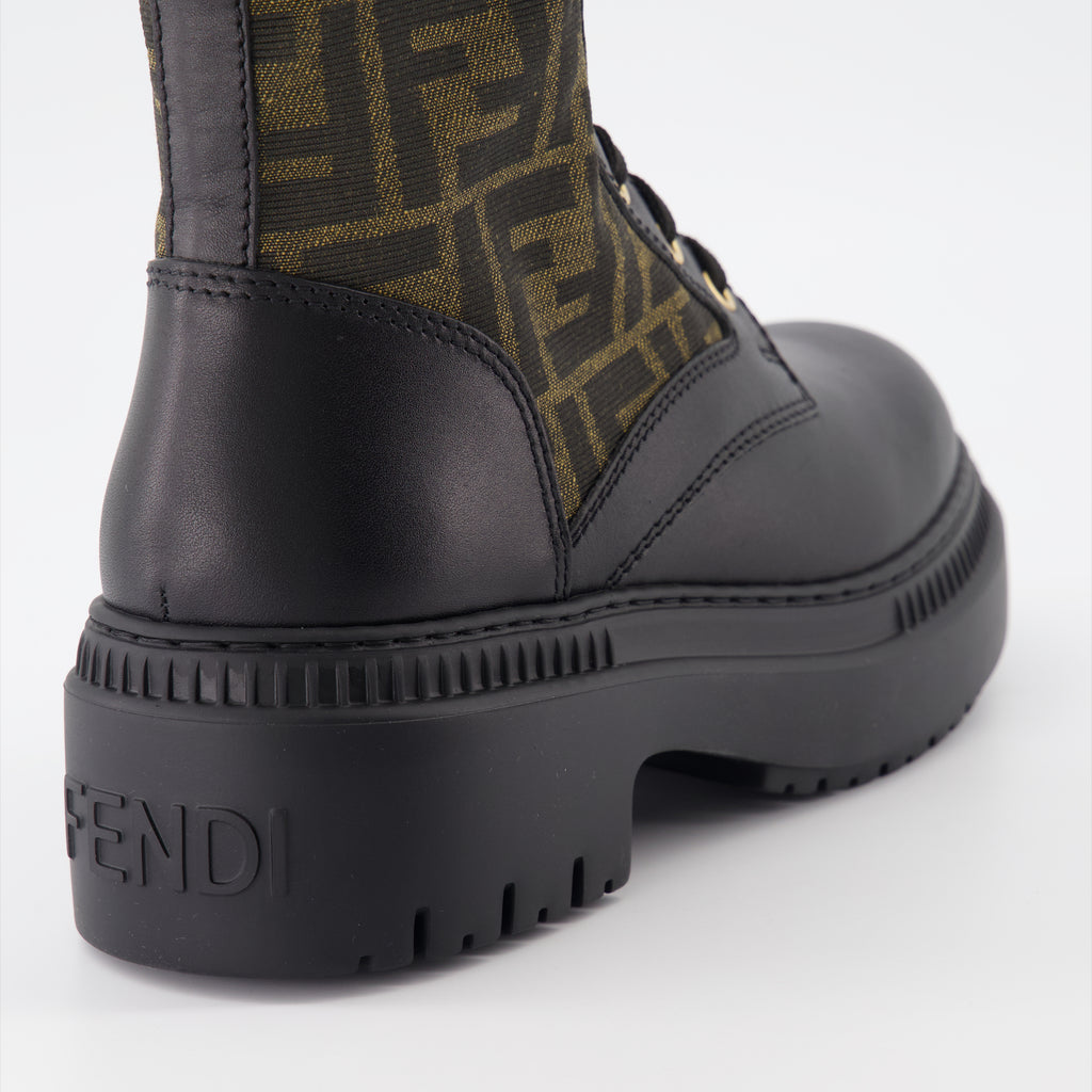 Bottes Bottes Fendigraphy Fendi Noir Femme