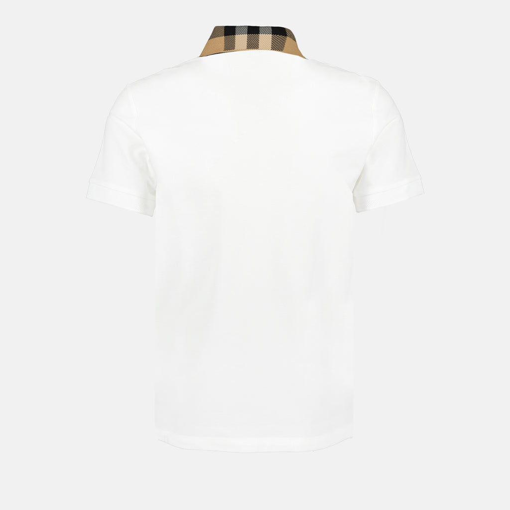 Polos Polo à col à carreaux Burberry Branco Homme
