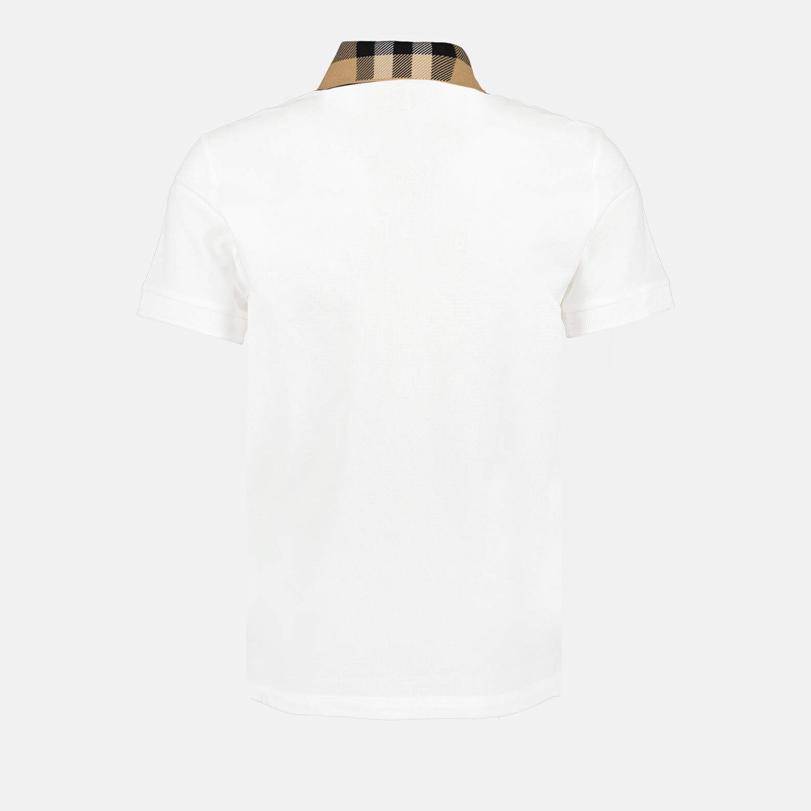 Polos Polo à col à carreaux Burberry Branco Homme