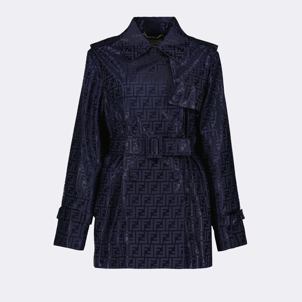 Coats FF trench coat Fendi Blue Women