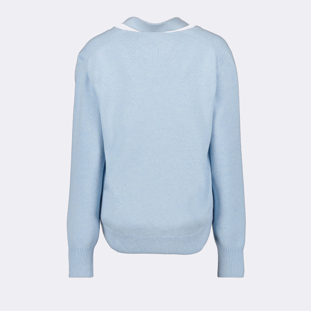 Malhas Cardigã de Cachemira Fendi Azul Femme