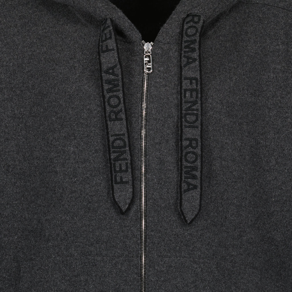 Sweatshirts Zip-up cashmere sweatshirt Fendi Gray Man