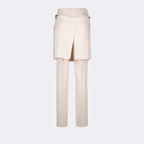 Pantalons Pantalon en laine Fendi Rose Femme