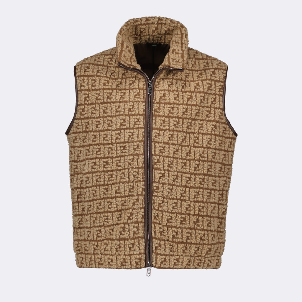 Jacken Ärmellose Jacke Fendi Beige Homme