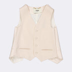 Chaquetas Chaleco Sin Mangas Fendi Beige Femme