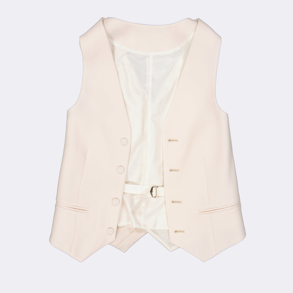 Chaquetas Chaleco Sin Mangas Fendi Beige Femme