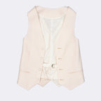 Chaquetas Chaleco Sin Mangas Fendi Beige Femme