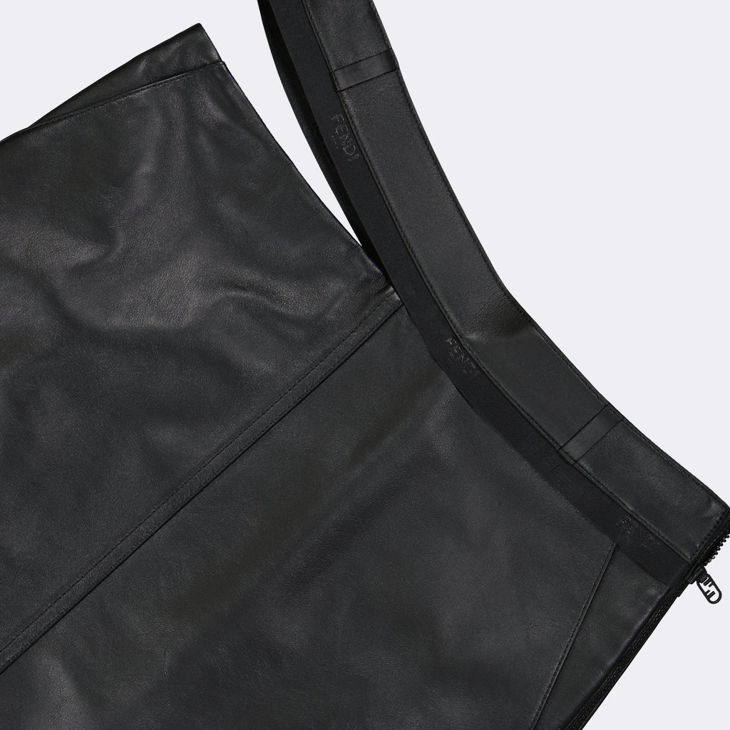 Jupes Jupe en cuir Fendi Noir Femme