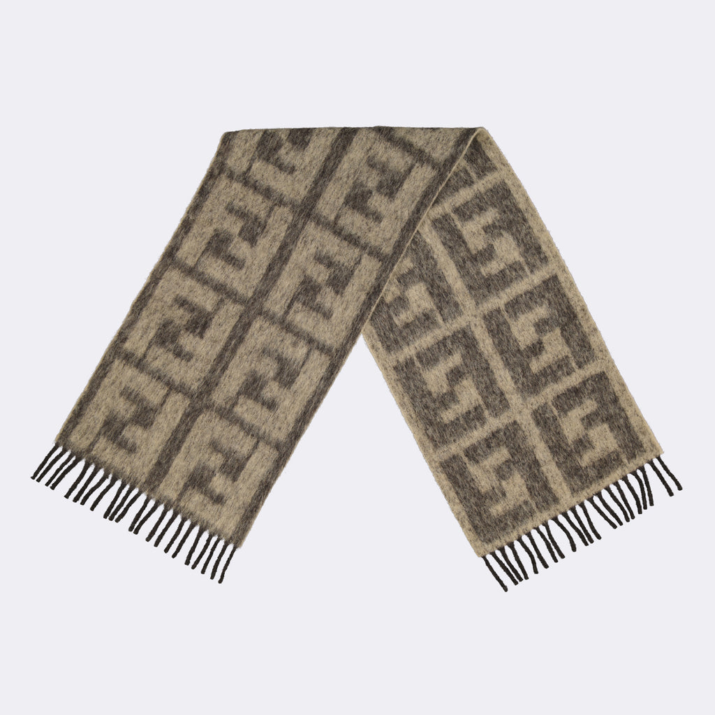 Scarves and gloves FF scarf Fendi Beige Man