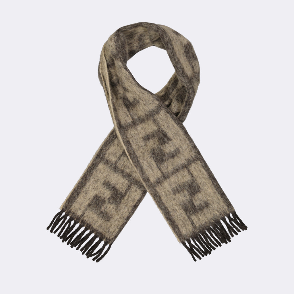 Scarves and gloves FF scarf Fendi Beige Man