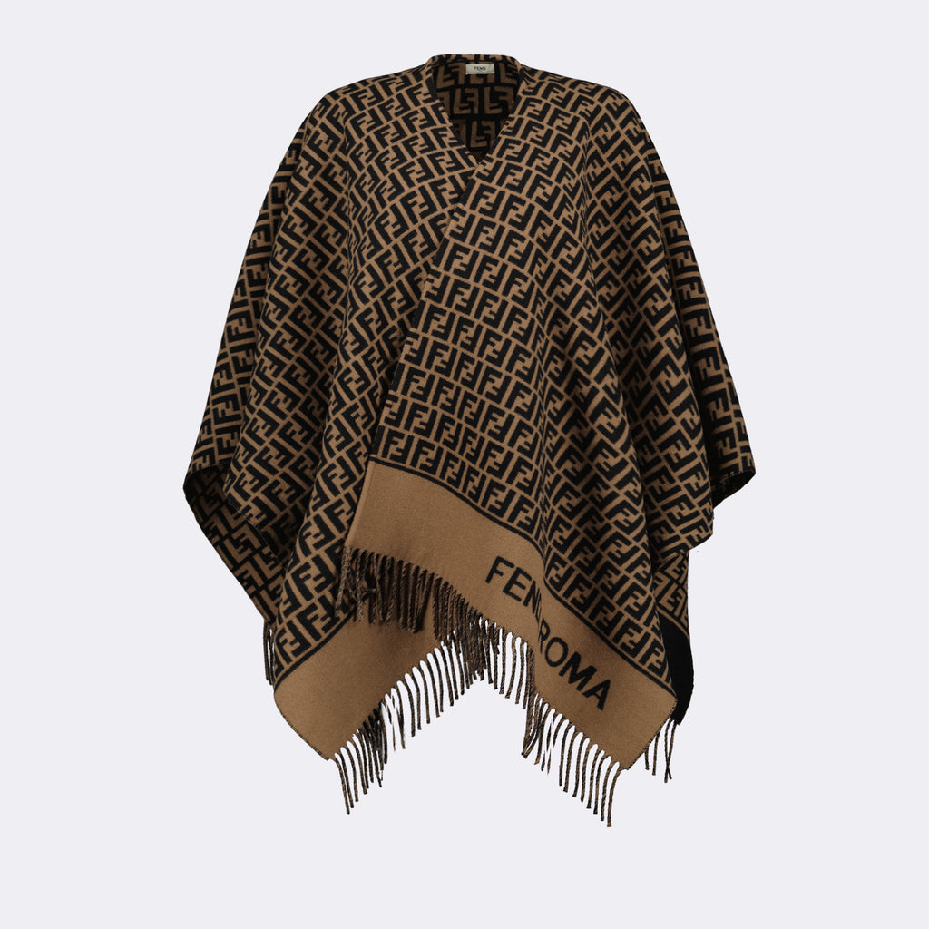 Vestes Poncho FF Fendi Marron Femme