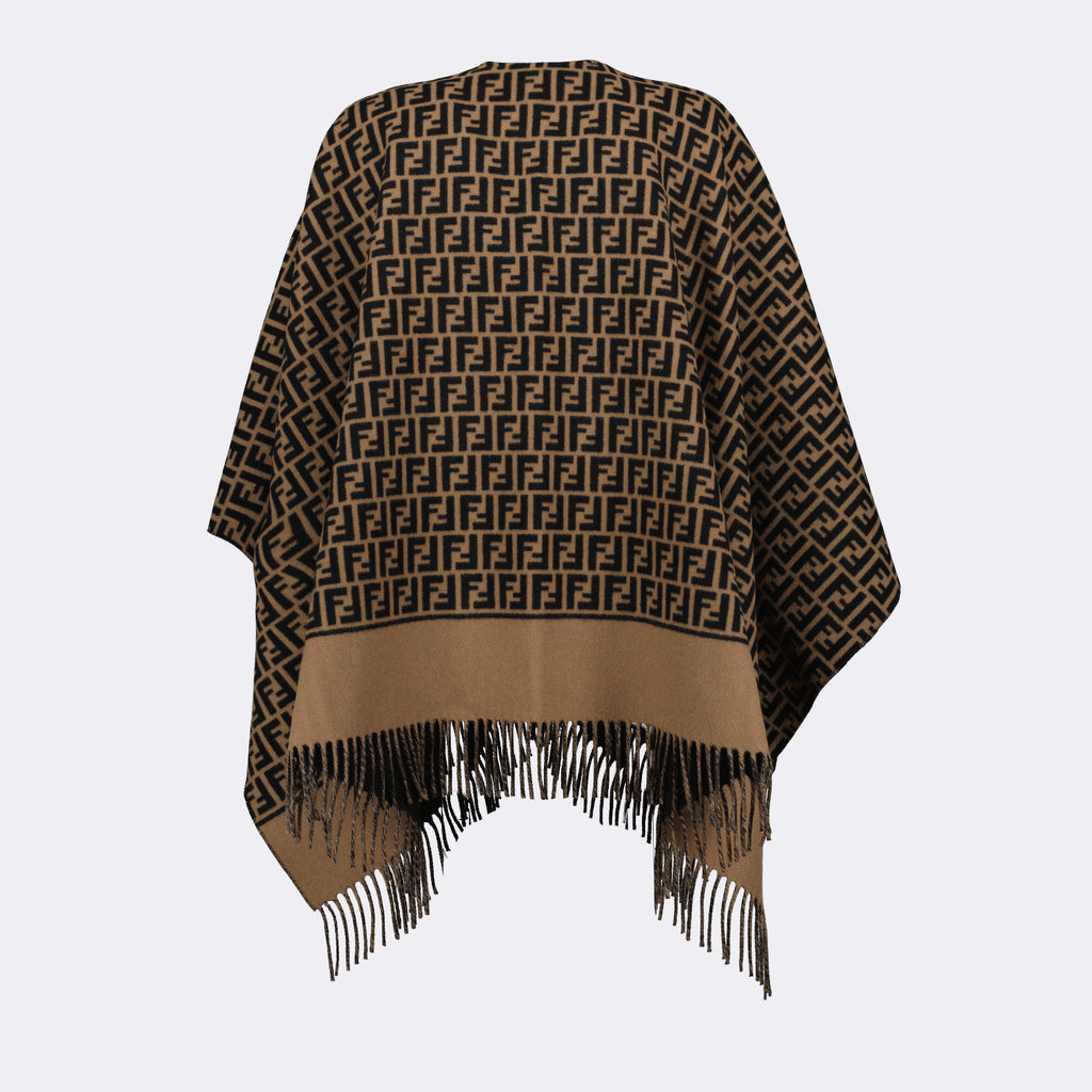 Vestes Poncho FF Fendi Marron Femme