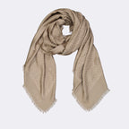 Sciarpe e guanti Châle en soie et laine Fendi Grigio Femme