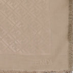 Sciarpe e guanti Châle en soie et laine Fendi Grigio Femme