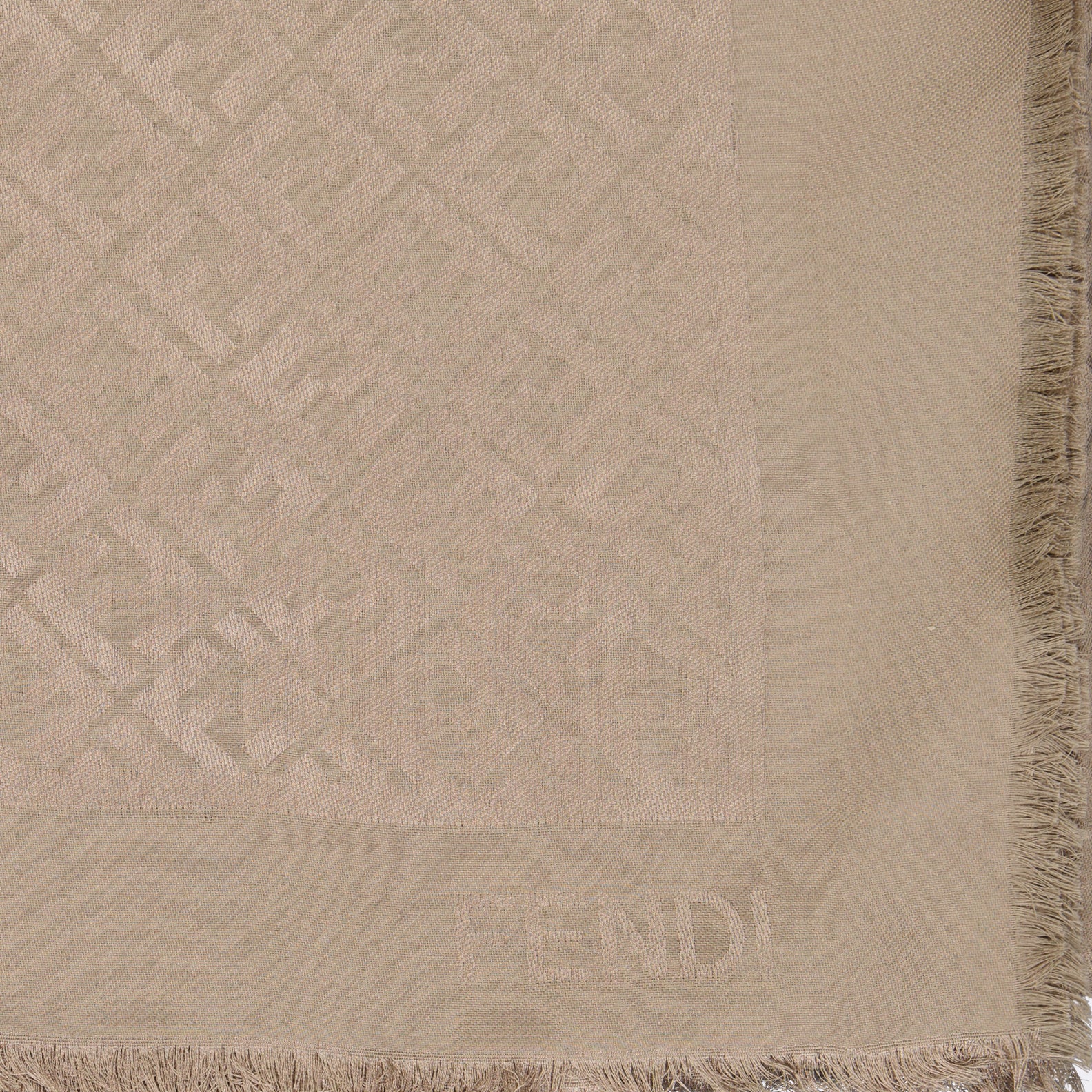 Sciarpe e guanti Châle en soie et laine Fendi Grigio Femme