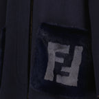 Mäntel Manteau en laine Fendi Blau Femme