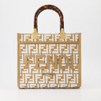 Borse tote Sac Sunshine small Fendi Beige Femme