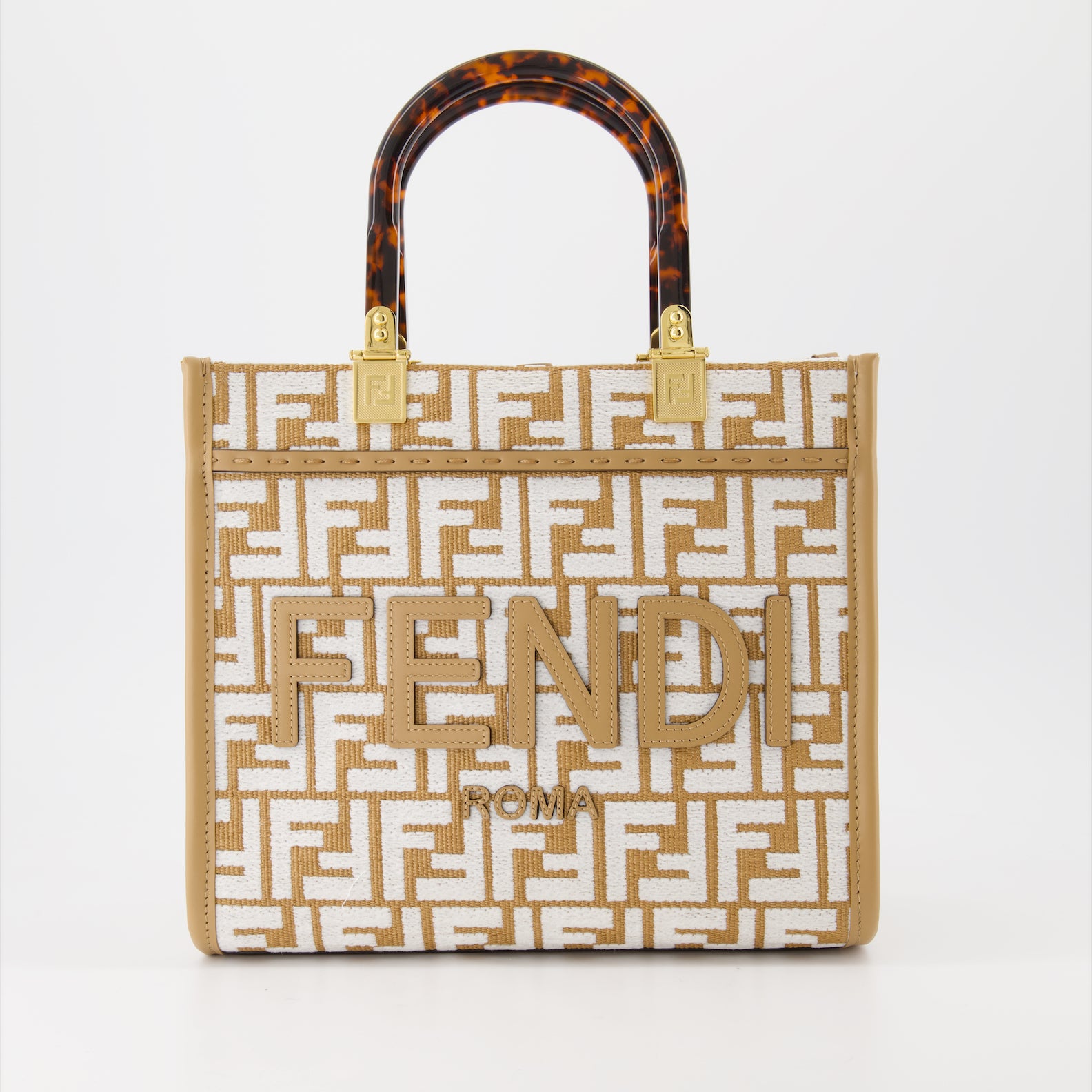 Borse tote Sac Sunshine small Fendi Beige Femme