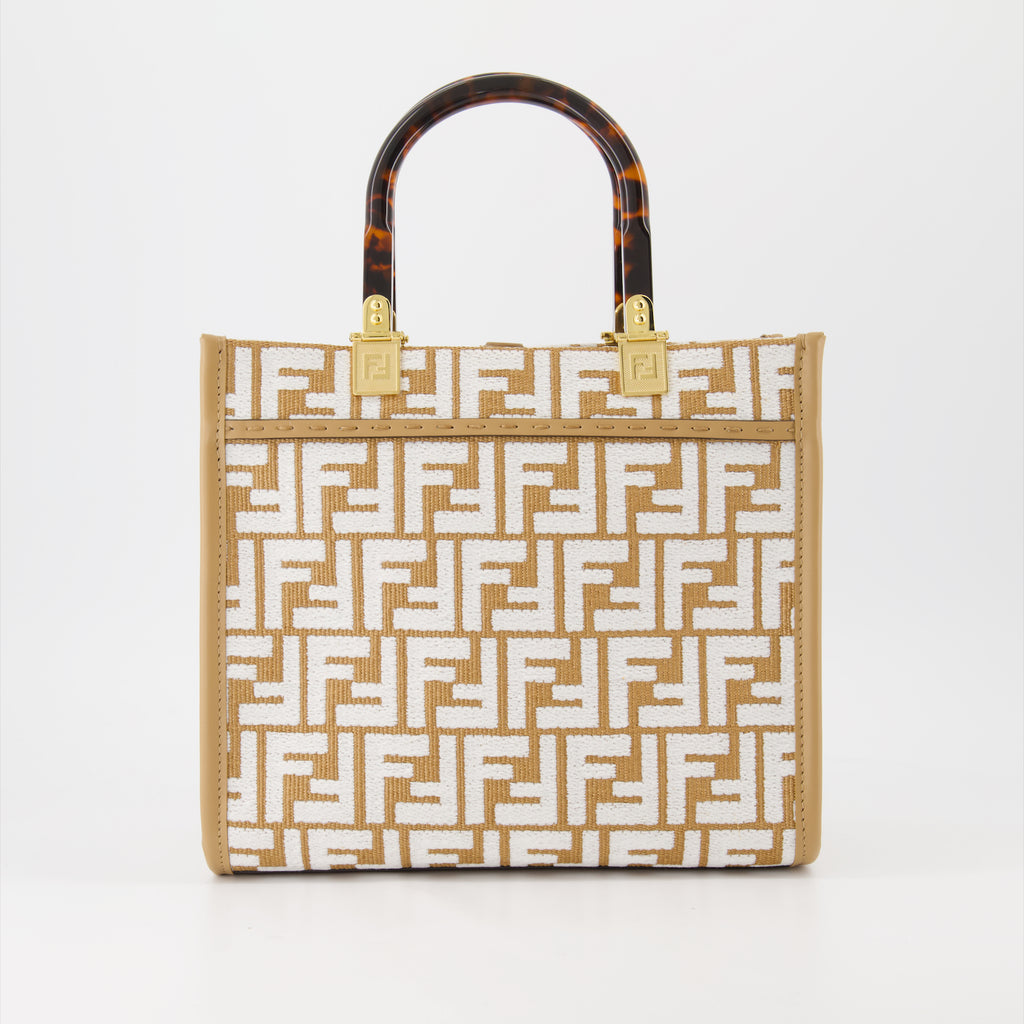 Borse tote Sac Sunshine small Fendi Beige Femme